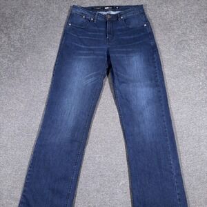 Barbell Apparel Jeans Mens 30 Blue Dark Wash Stretch Athleisure Gym Training